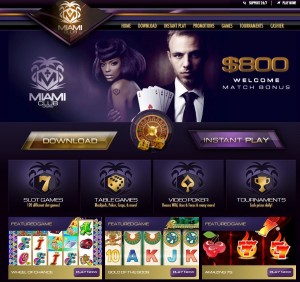 Miami Club Casino Homepage
